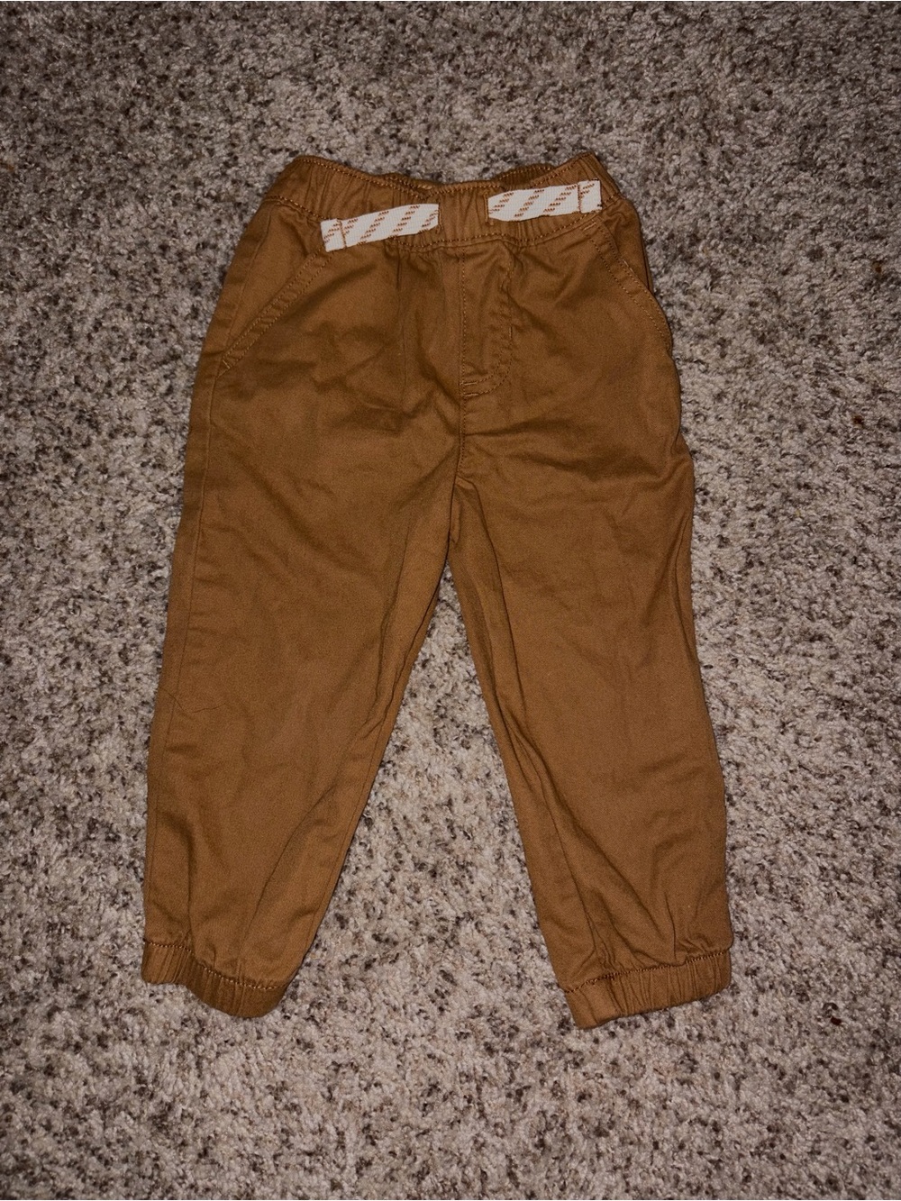 Carter's Tan Pull-On Jogger Pants for Kids
